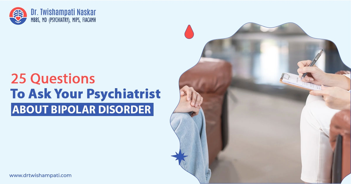 Person consulting with a psychiatrist about bipolar disorder.